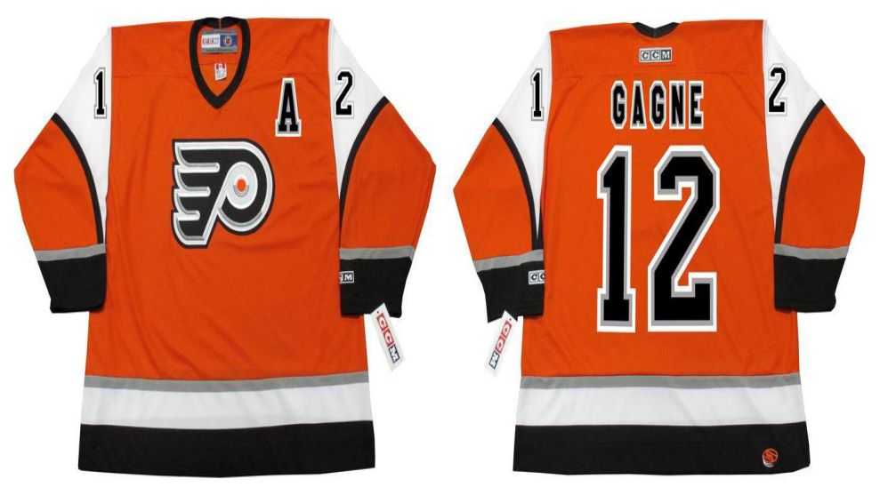2019 Men Philadelphia Flyers 12 Gagne Orange CCM NHL jerseys